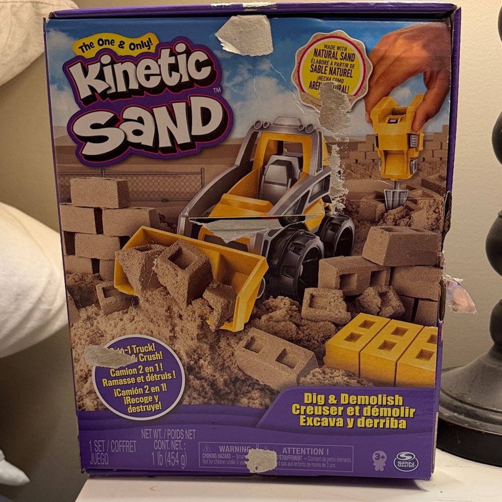 Kinetic Sand - Dig & Demolish Construction Set - Yellow, used